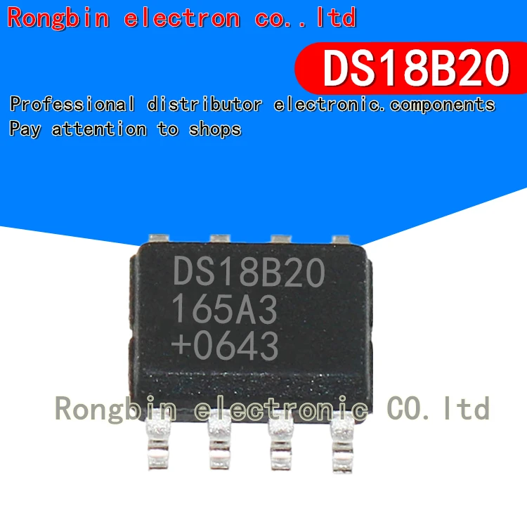 5PCS DS18B20 18B20 DS18B20Z SMD8 Digital temperature sensor chip