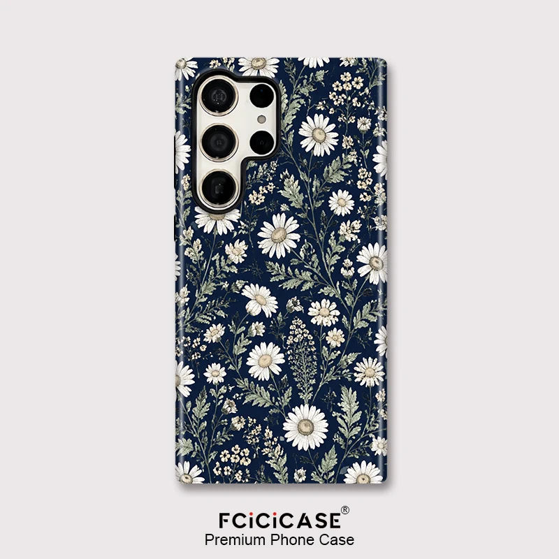 Fcicicase Flowers Phone Case For Samsung Galaxy S23 Plus S25 Ultra S24 S20 FE A16 A26 A56 A36 Shockproof Protective Cover