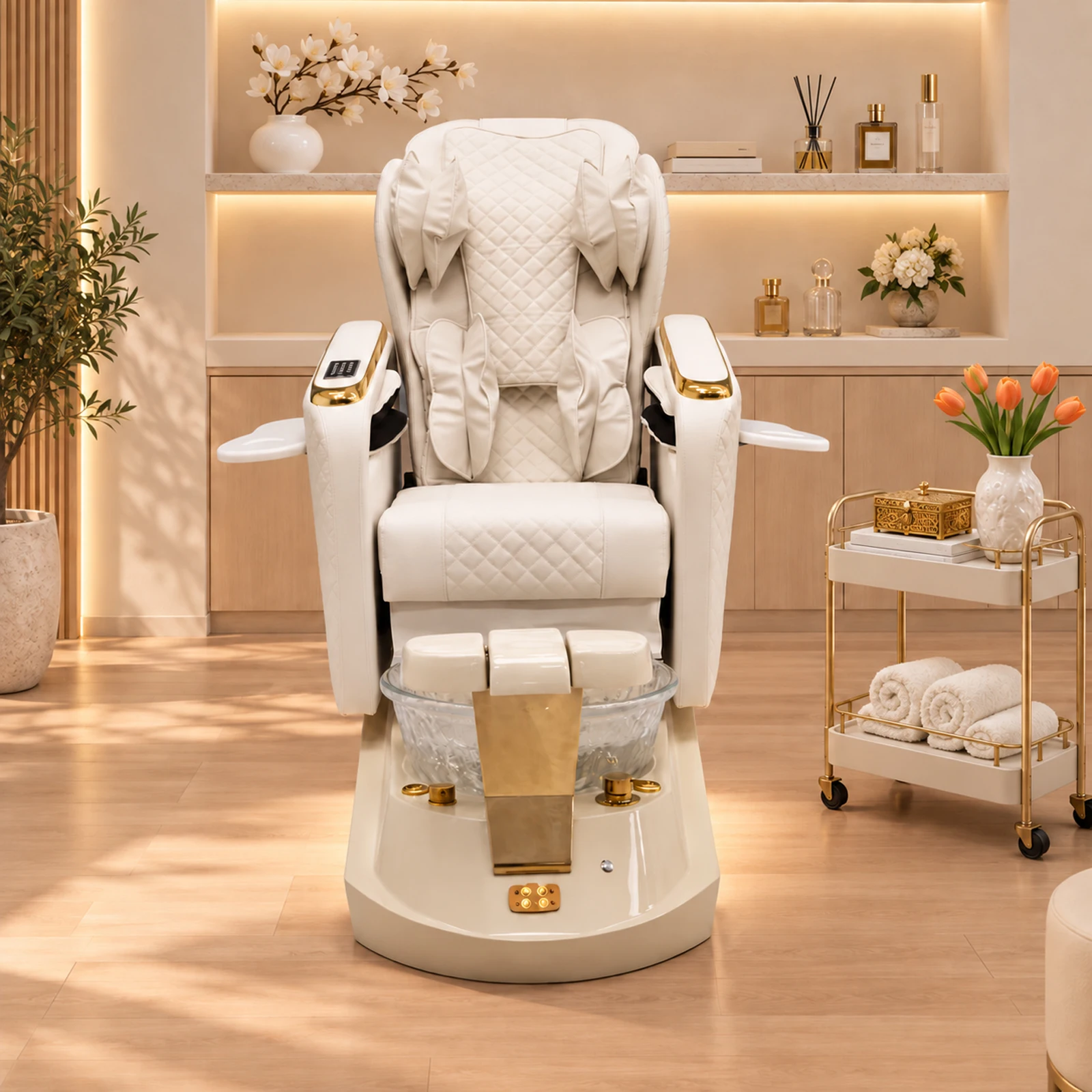 Factory Customized Luxury Pedicure Chairs Fully Automatic Lying Pedicure Foot Spa Pedicure Massage Chair for Nail Beauty Salon - view 4