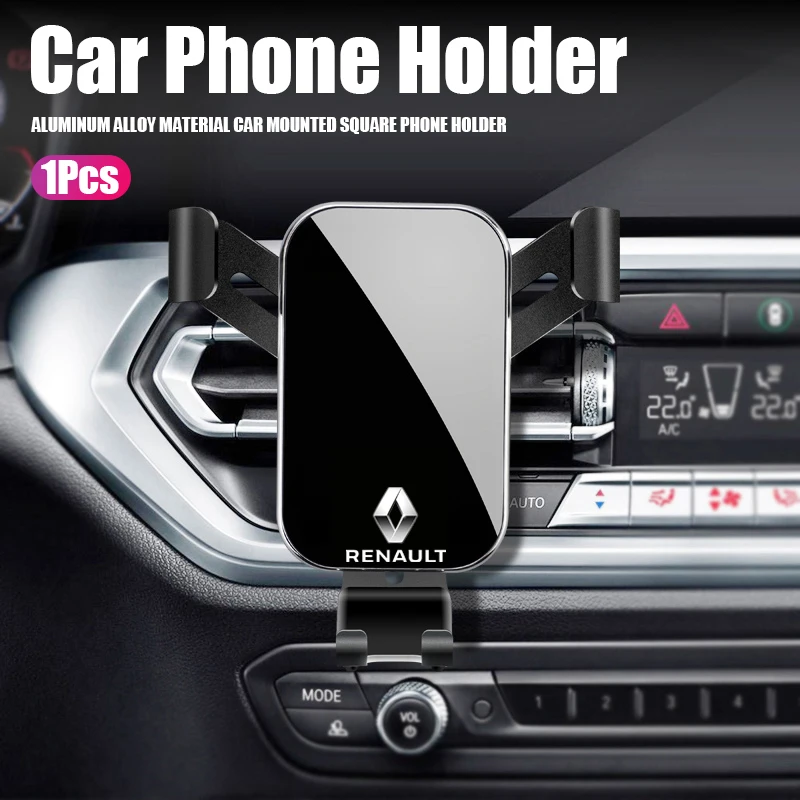 Suporte de Telefone para Carro com Clipe para Ventilação, Suporte Móvel para Renault Clio Sandero Captur Megane R5 4 E-tech Scenic Austral QM6