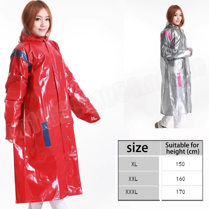 

Women's Raincoat Trench Coat Long Thick Super Big Trench Rain Coat Travel Winter Camping Rain Poncho Chubasquero Mujer