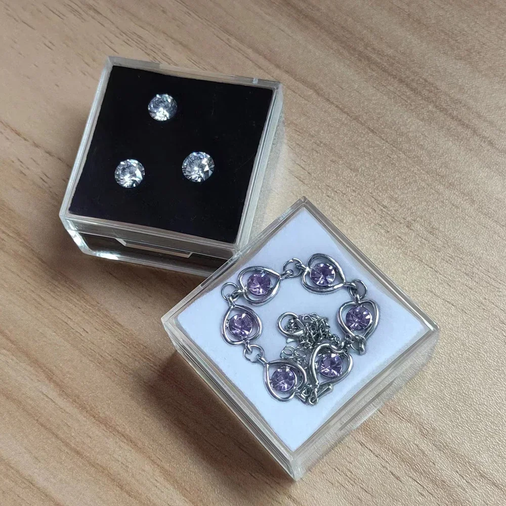Diamond Storage Box Clear Gems Organizer Pendant Beads Jewelry Combo Gift Case Square Gemstone Display Packaging Box