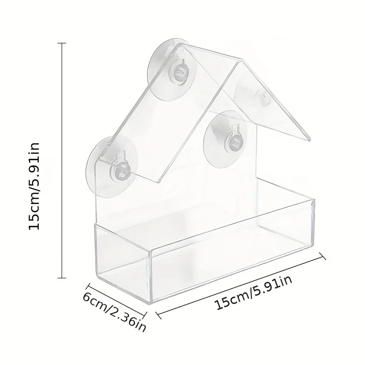 Vantnapf Acryl Vogelhäuschen 1–2 Stück transparentes Fenster im Freien Haus Modell Garten hängender Vogelhäuschen – Detail 5