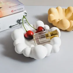 Cloud Shape Tray Mold Fruit Storage Plate Ornament Gypsum Silicone Mold Concrete Cement Epoxy Resin Desktop Decor Mould