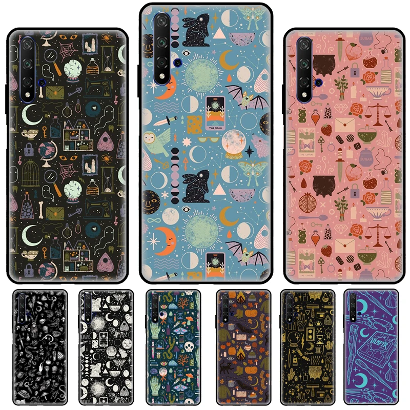 Witch Lunar Magic For Huawei Y3 Y5 Y6 Y7 2017 2018 Y9 Prime 2019 Y7A Y5P Y6P 2020 Nova 5T 2 3 i Phone Case