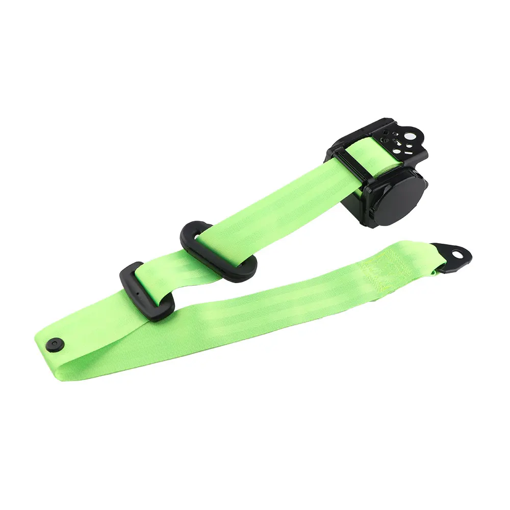 3-Point Car Seat Belt Retractable Adjusting SeatbeltTricolor/ Fluorescent Green Truck Bus Seat Belt Car Interior Accessorie