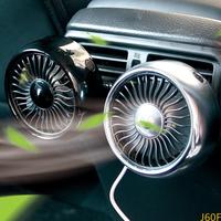 J60F Car Air Outlet Fan Cooler 360° Cooling Electric Circulator 12-24V 3 Speed Cooler