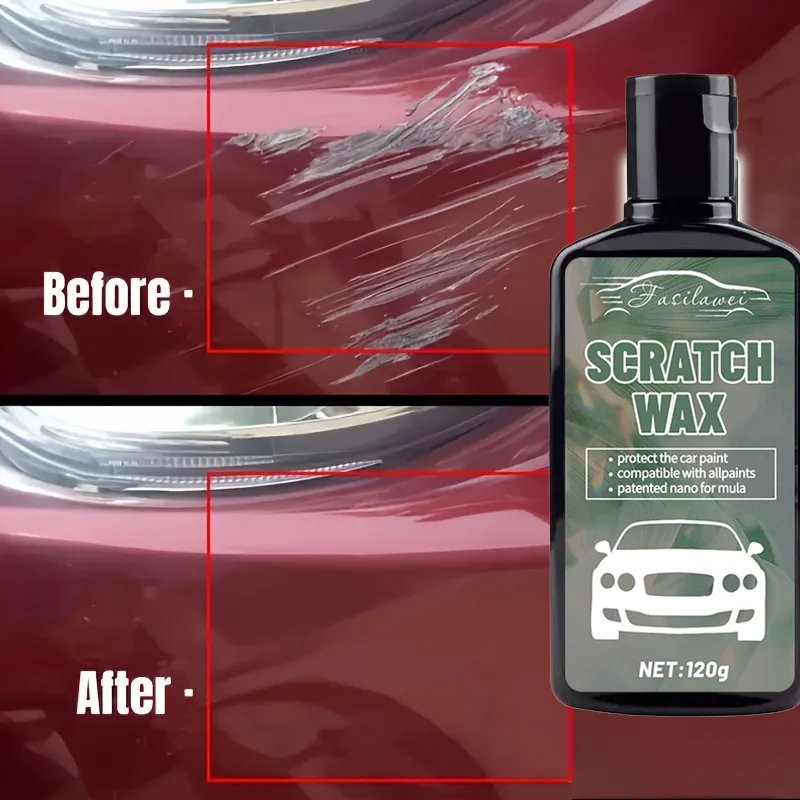 Kit cera per riparazione graffi auto - Pasta universale per rimozione graffi e turbinii, crema lucidante e restauro per tutti i veicoli, anti-