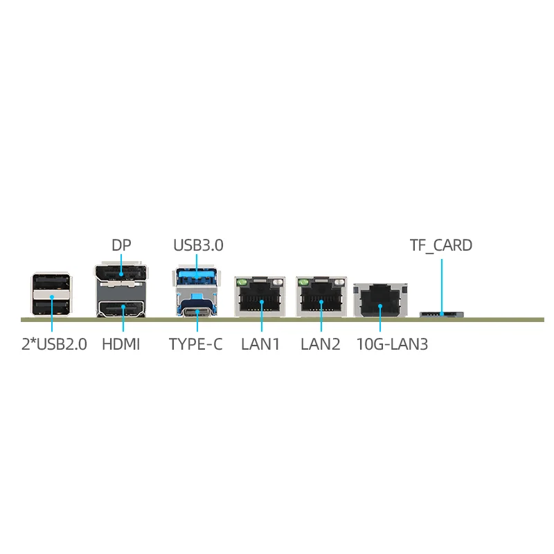 N100 Network Security NAS Itx Industrial 3 Network 2.5G/10G Rate Storage Server scheda di controllo principale