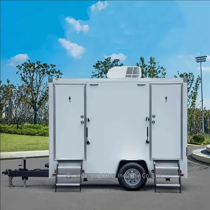 Two Wheels Restroom Shower Room Truck Rv Camper Shower Toilet Trailers Mobile Bathroom Portable Toilet And Shower Room