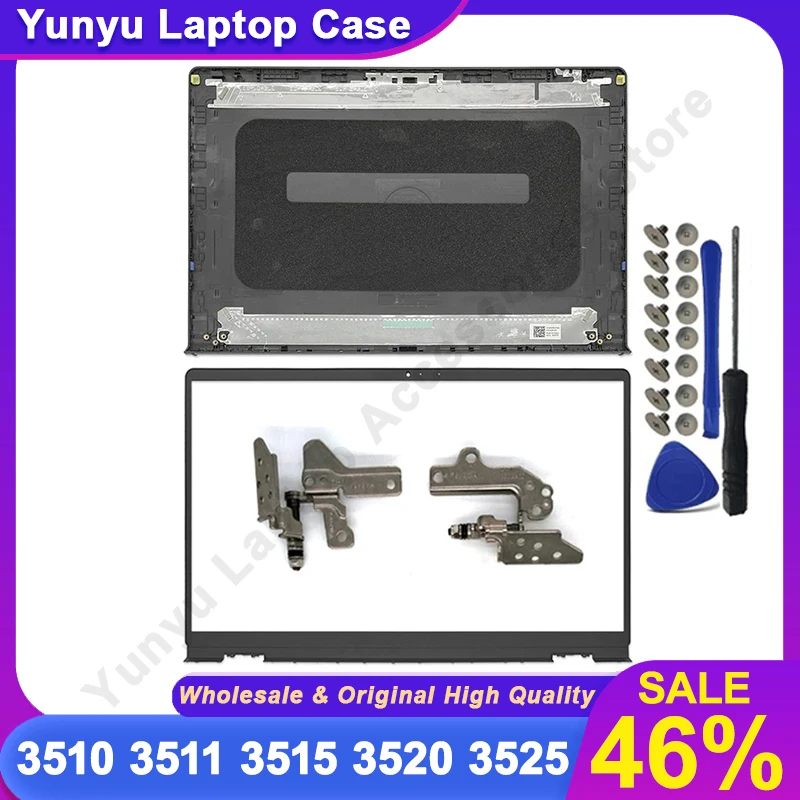 

For Inspiron Vostro 15 3510 3511 3515 3520 3525 0DWRHJ NEW Rear Lid TOP Case laptop LCD Back Cover/Front Bezel/Hinges L&R Black