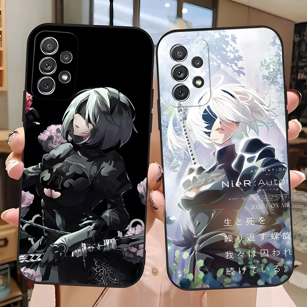 Nier Automata 2b Anime Phone Case for Samsung S24 Ultra S22 S23 S20 Fe S21 Plus Galaxy A54 A34 A24 A53 M54 Note 20 Back Cover