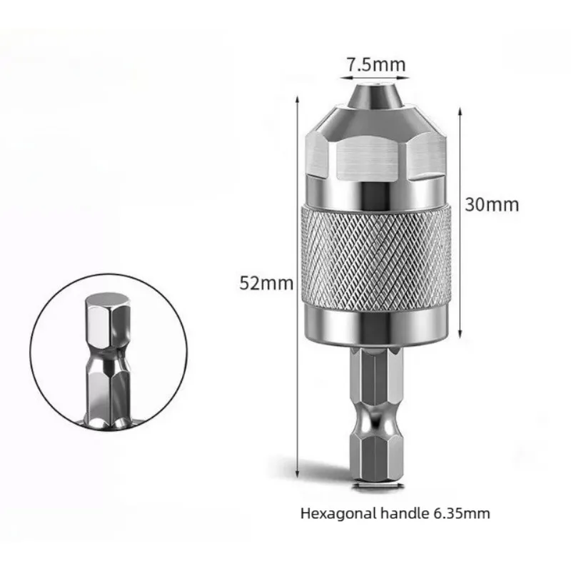 Drill Chuck Keyless Screwdriver Impact Driver Adaptor Electric Micro Motor Clamp Mini Chuck Fixture Hex Shank Drill Bits Adapter