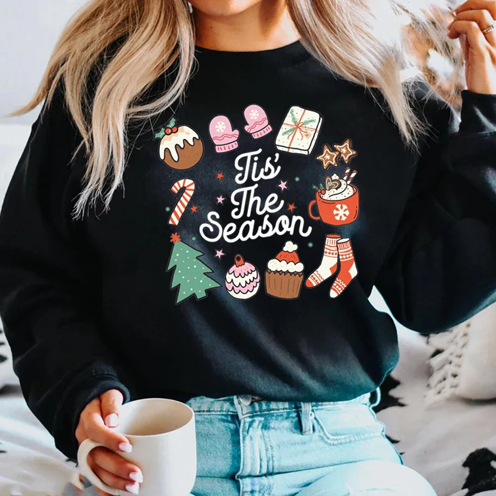 2026 Tis The Season Christmas Sweatshirt Merry Christmas Hoodie Family Matching Holiday Sweater Santa Polluver Christmas Gift