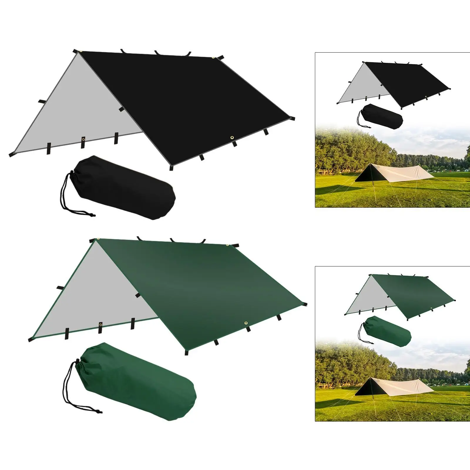 

Folding Tent Shelter Camping Tarp Canopy 300x300cm Polyester Fabric Lightweight
