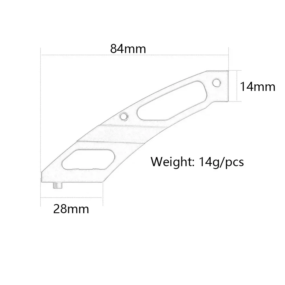 1/10 Metall vorne und hinten Anti-Buigen-Plaat-Chassis-Klammer 3,0 für RC HPI WR8 Kugel St MT Ken Block Flux Rallye