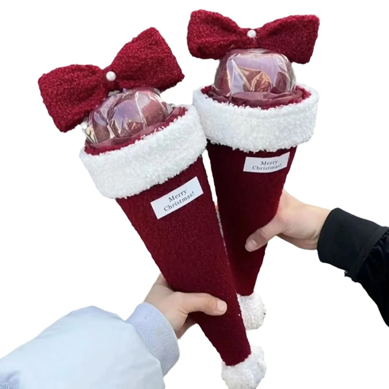 Christmas Bouquet, DIY Craft Ice Cream Bowknot Plush Bouquet Soft Toy Holiday Present