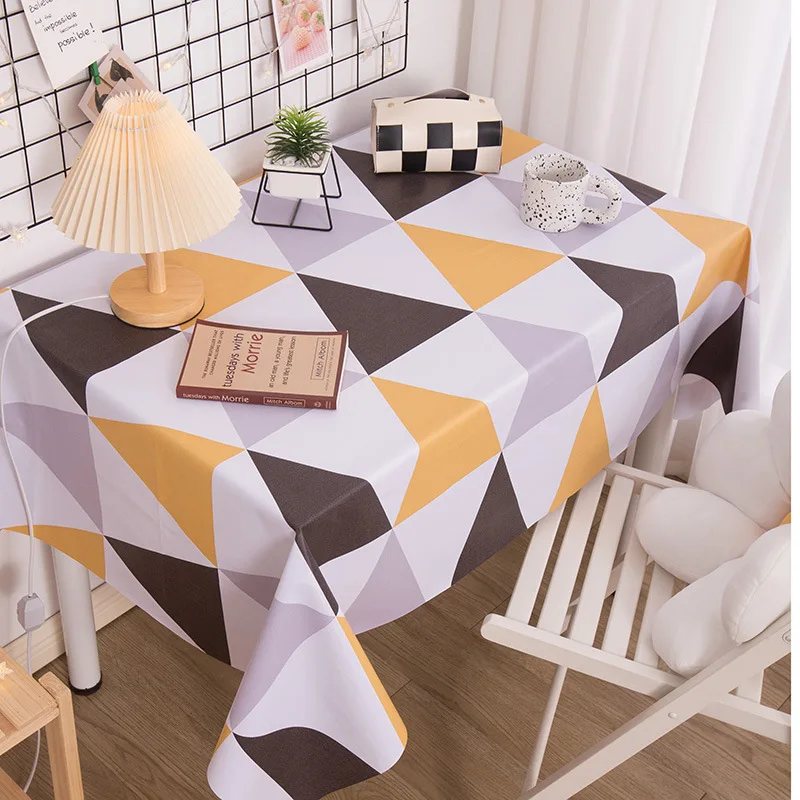 

2024 Printed Tablecloth Waterproof and Oil proof Table Cover Tea Table Mat Student Book Tablecloth