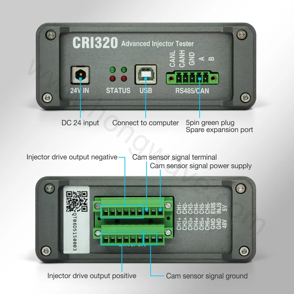 HWAUT CRI320 Comprehensive Coil Piezo Injectors Tester 6 Channel Fuel EUI EUP RLC AHE Common Rail Injector Tester Repair Tools