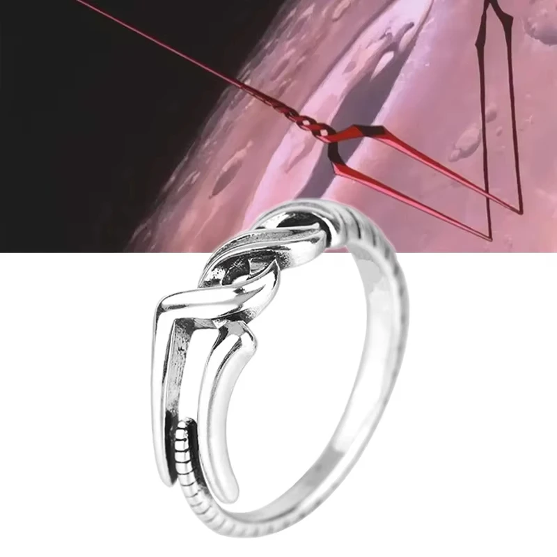 Anillo de la Lanza de Longinus de Anime, Anillo Vintage Unisex Ajustable, Anillos de Cosplay, Accesorios de Joyería, Regalos para Fiestas