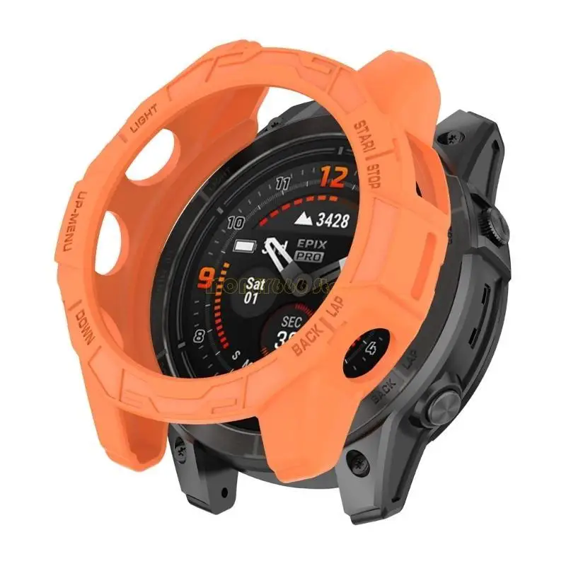 F62C Sleek Silicone Case Watch Garminepix 47mm 용 Rrotective Case Half Portector