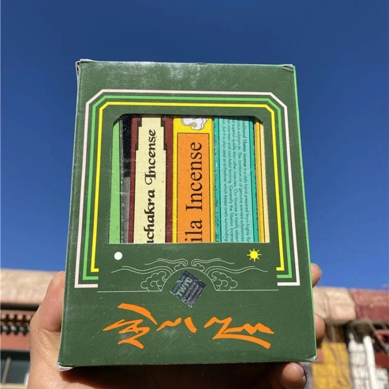 Nepal Natural Plant Green Tara Tibetan Incense Gift Box/Handmade Each Box 5 Kinds of Incense Short Incense Temple Joss Stick
