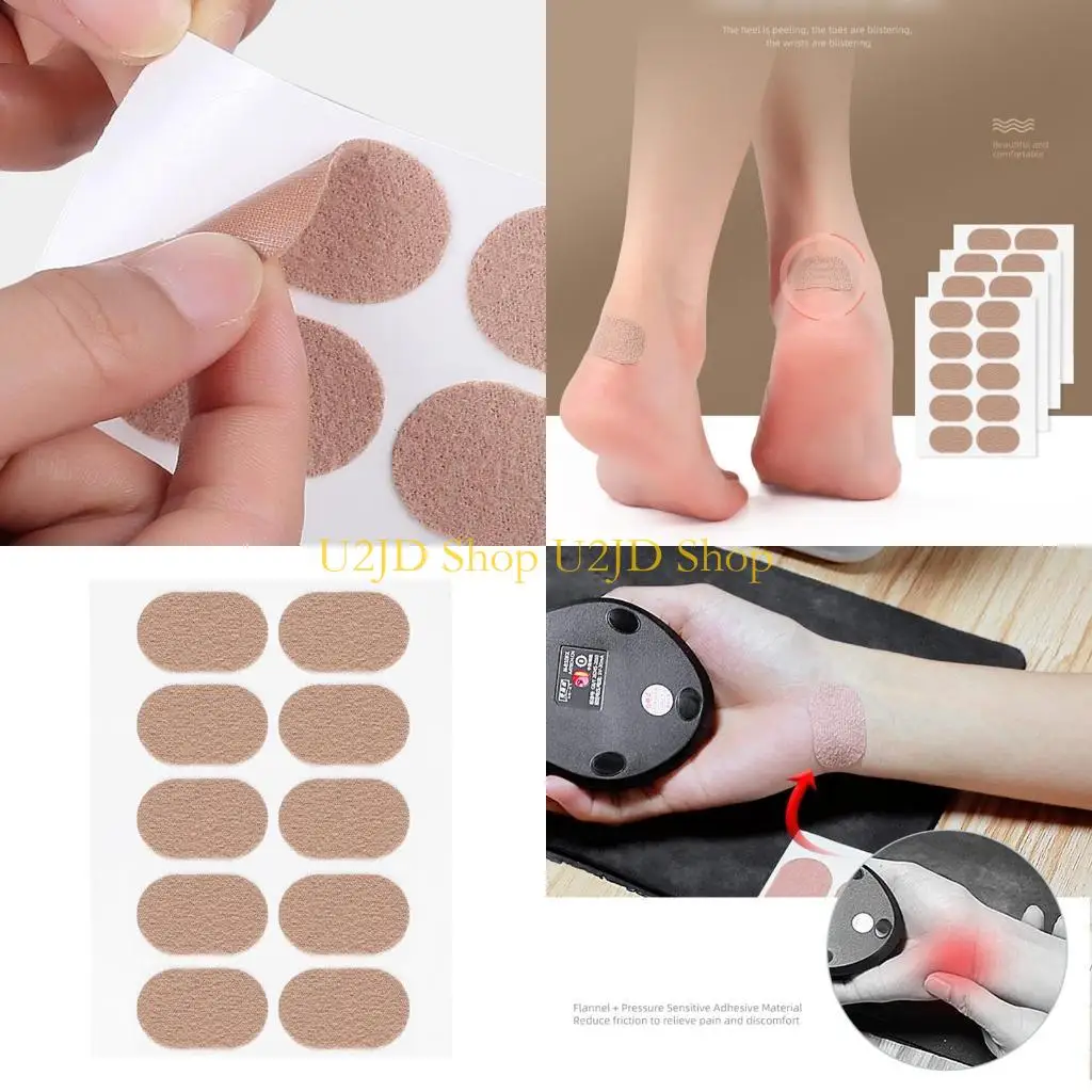 

U2JD Multifunction Anti-wear Heel Pads Breathable Flannel Adhesive Pads Heel Stickers