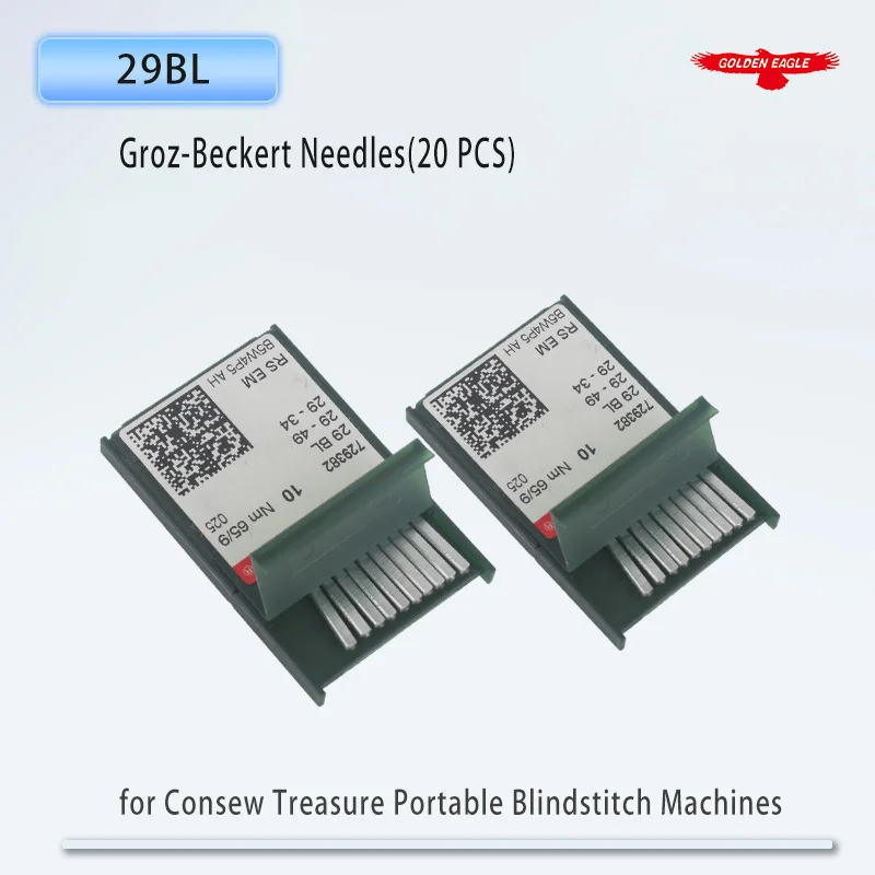 20 PCS Groz-Beckert 29 BL / 29-49 / 29-34 / LWX2T / LWX6T Curve Needles Fit Consew, Treasure Portable Blindstitch Machines - view 3