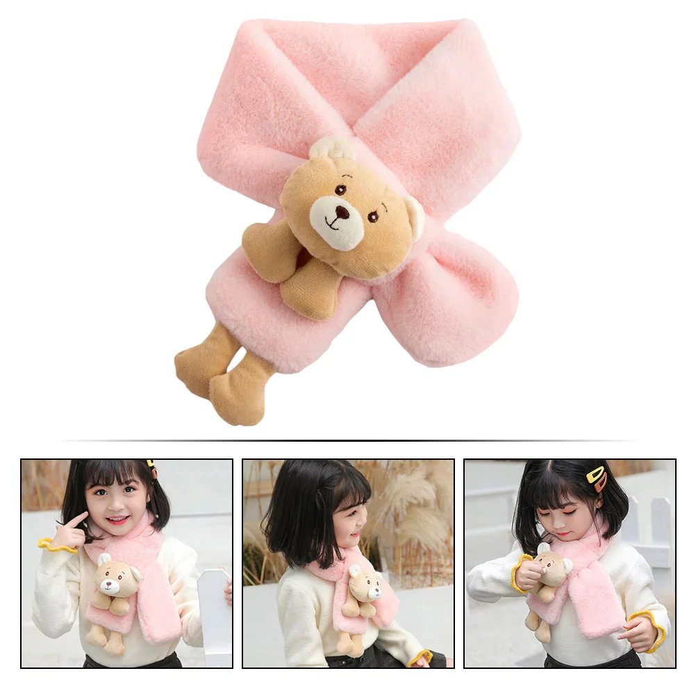 Children's Scarf Baby Gifts Scarves for Winter Warm Kids Classic Faux Rabbit Fur General Cross Miss Practical