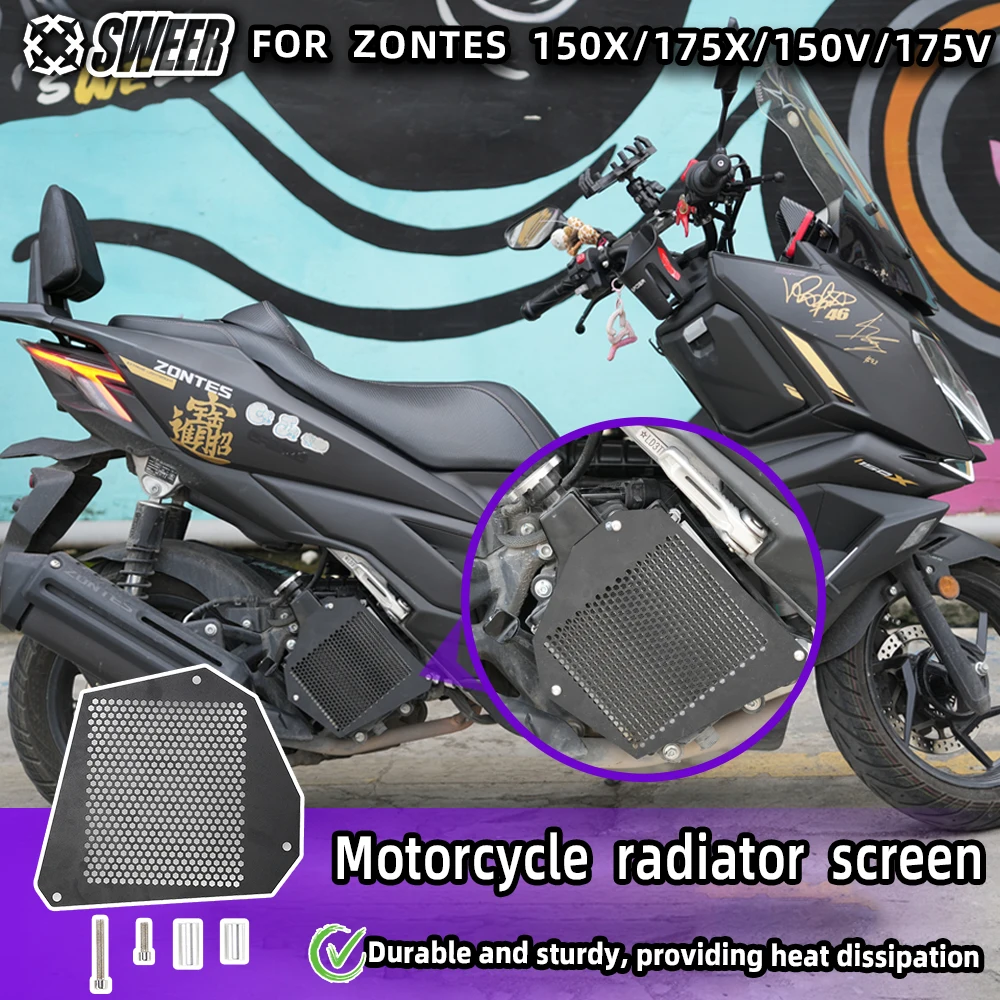 Motorcycle Radiator Guard Grille Cover For ZONTES 150X /V 175X /V Aluminum Alloy Water Tank Protector Net Modification Accessory