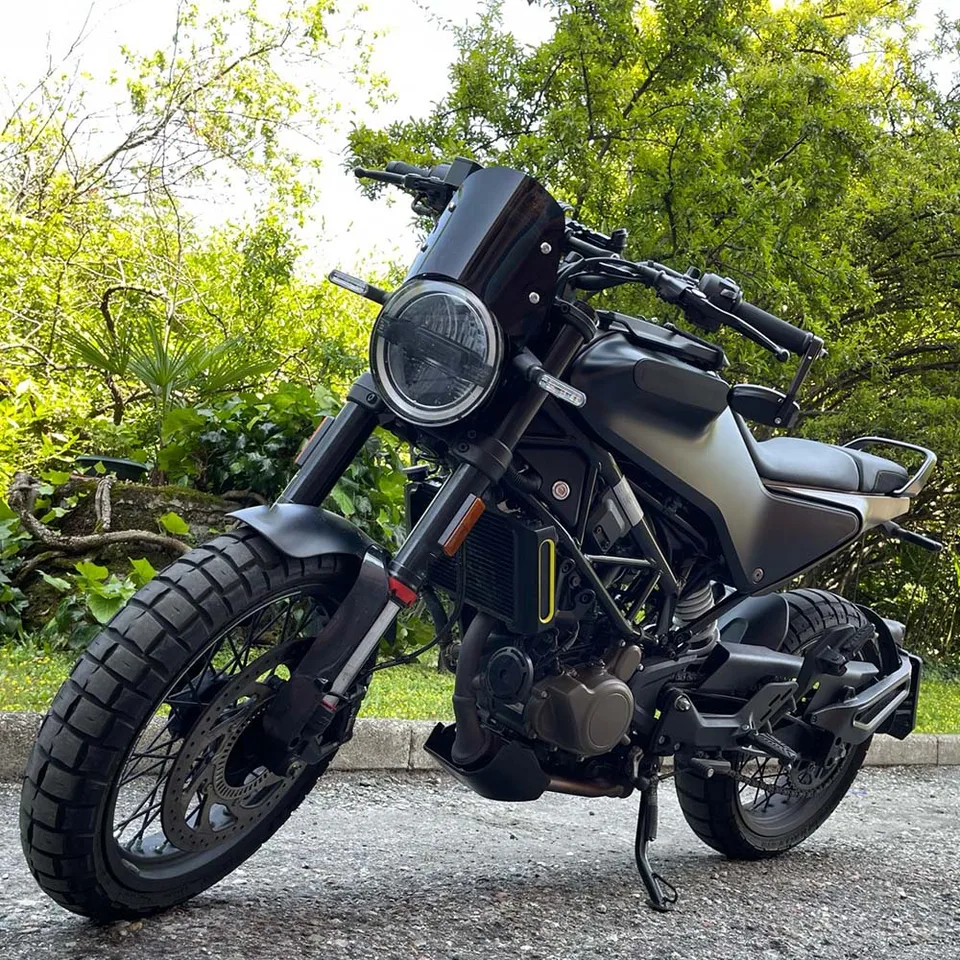 Husqvarna用レトロウィンドスクリーンカバー,svartshot,401, 125, 200