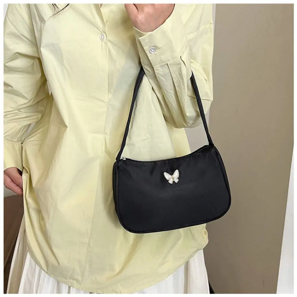 PVC+polyester Handbag Simple Clouds Butterfly Crossbody Bag Korean Version High Capacity Armpit Bag Spring and Summer