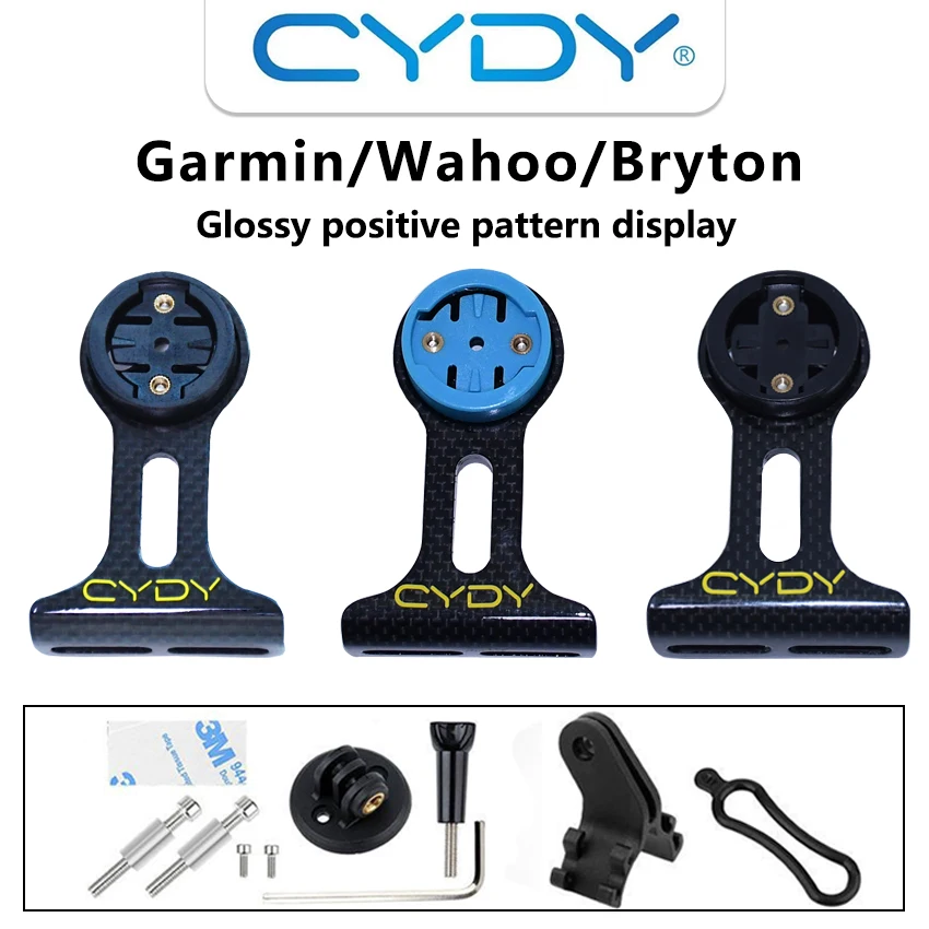 CYDY Carbon 3K Garmin Поддержка для велосипедного водителя Bryton Whaoo XOSS IGPSPORT MAGENE MTB Вынос GPS Велосипедное крепление GOPRO Велосипедные детали