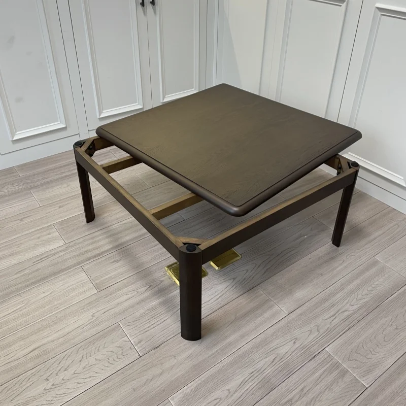 Modern Wood Table Japanese Kotatsu Square 75cm Living Room Japan Style Tatami Foot Warmer Heated Wooden Coffee Tea Table