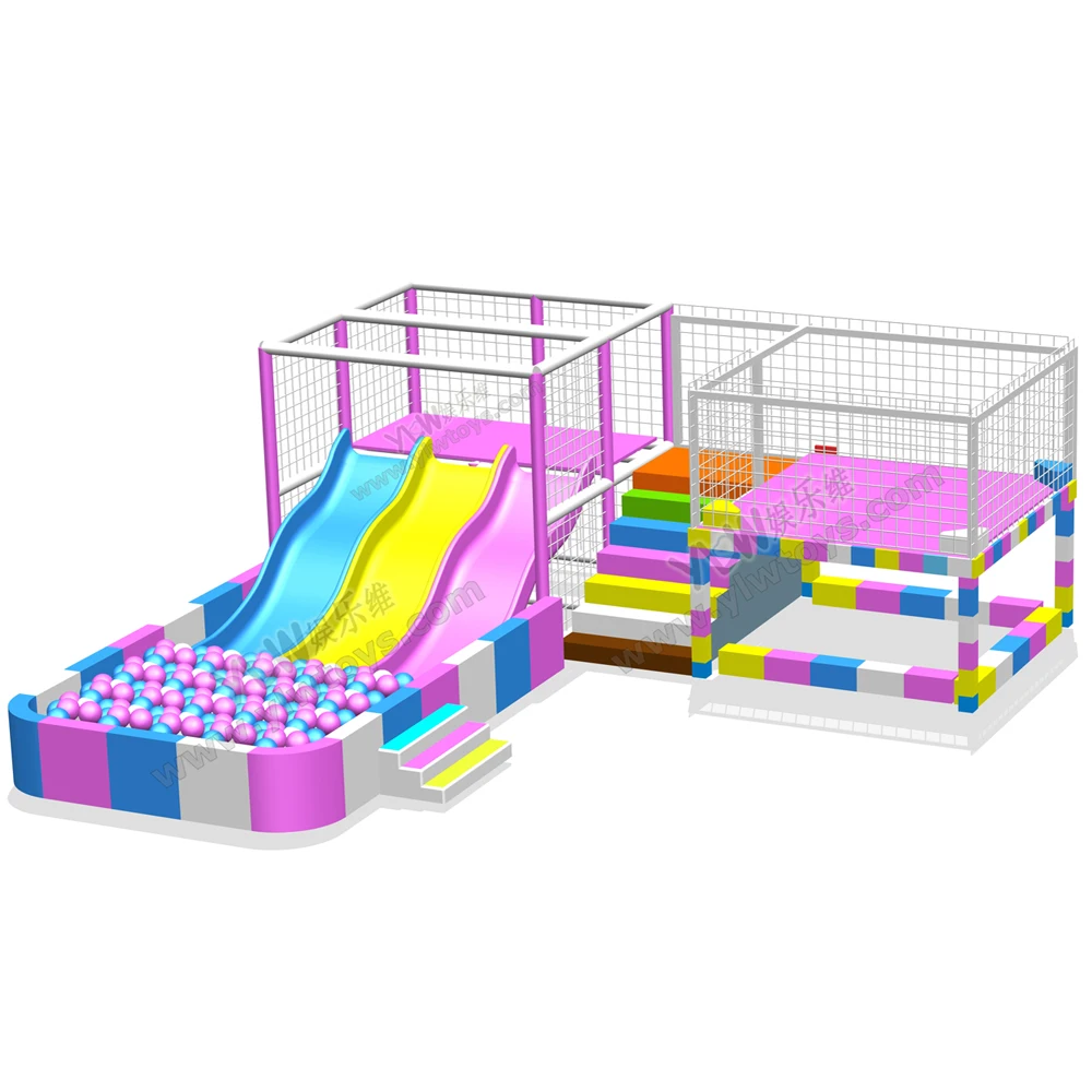 YLWCNN Customized Soft Indoor Playground Kids Slide Ball Pool Games Baby Soft Play Equipment