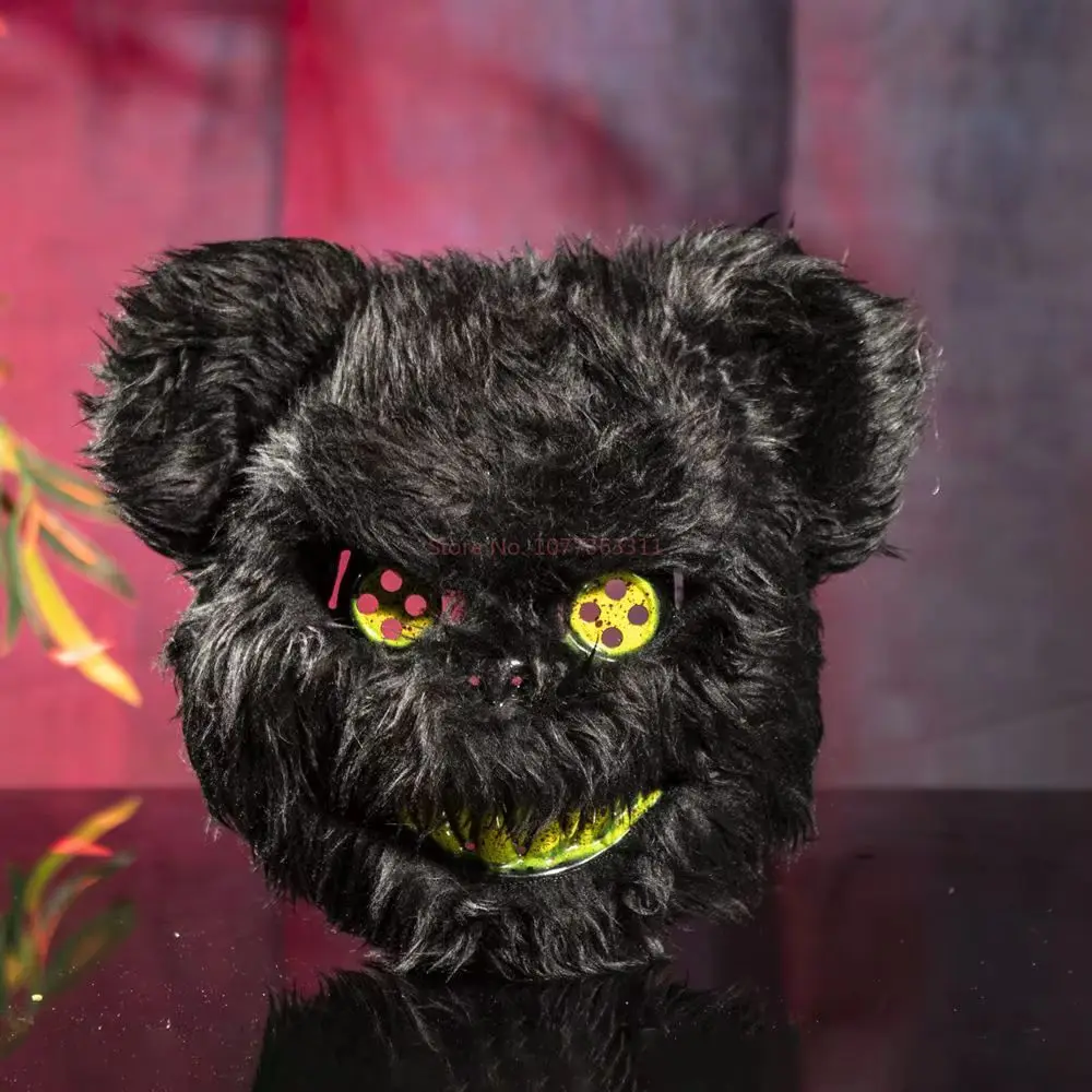 New Hot Mao Bear Mask Black Haired Bear Brown Hairy Bear maschera simulata Masquerade Halloween Cospaly abbigliamento puntelli festa per adulti