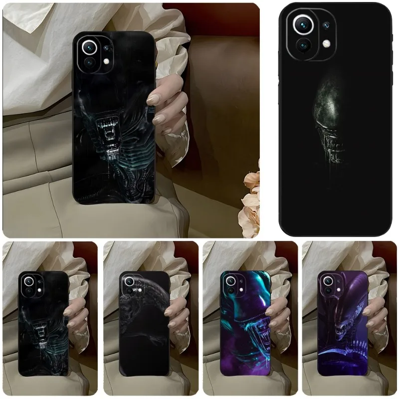 Movie Alien Xenomorph Phone Case For Xiaomi 11 11i 11T 11X 12 12Pro 10T 10TPro 10S 10Pro Pro Lite Ulltra MIX4 CIVI Funda Black