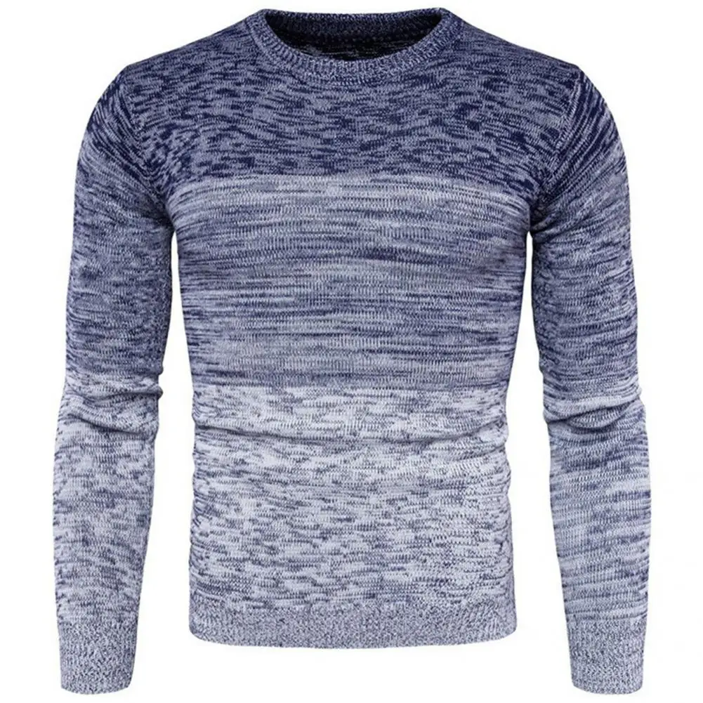 

Stylish Men Sweater Skin-friendly Crew Neck Knitted Sweater Long Sleeve Comfy Casual Sweater Streetwear