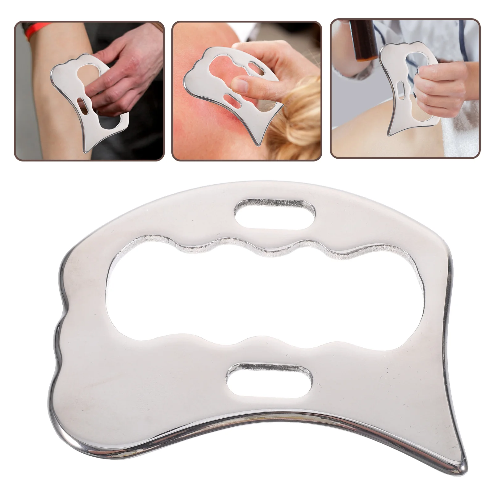 Work Out Scraping Massage Neck Massager Tools Face Scraper Muscle Stainless Board Steel Fitness Guasha