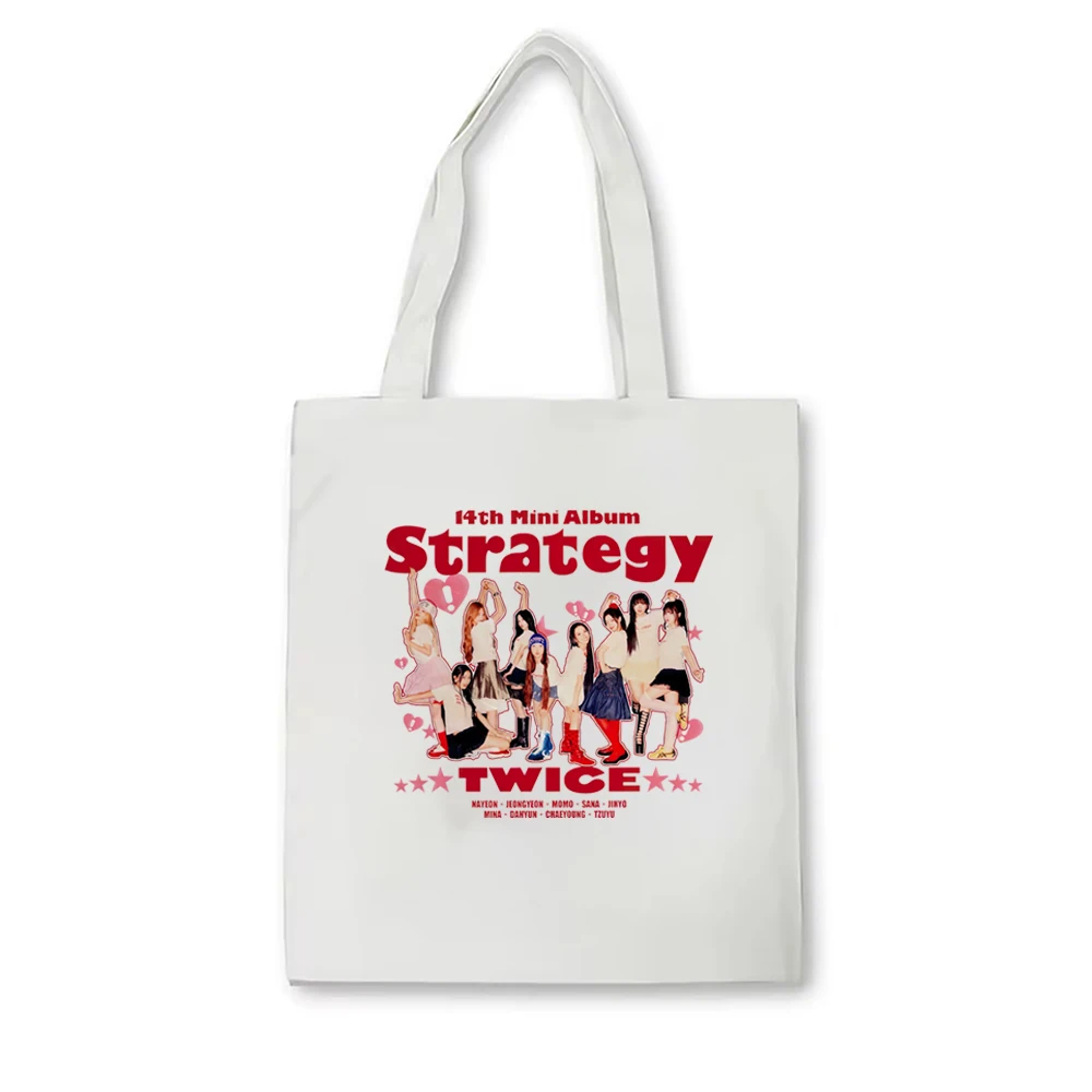 แฟชั่น Harajuku พิมพ์กระเป๋าสะพายขนาดใหญ่น่ารัก K-Pop Girls Group พิมพ์ Tote กระเป๋า Y2K ผู้หญิง Casual All-Match ผ้าใบกระเป๋า
