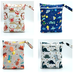 New Print pattern NEW Size: 20*25CM Wetbags Washable Reusable Cloth diaper Nappies Bags Waterproof Swim Sport Travel Carry bag