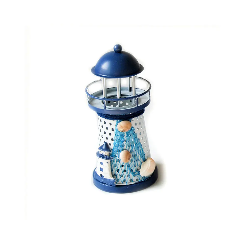 

4pcs Candlestick Iron Decor Mediterranean Style Desk Home Office Bedroom Gift Night Light Metal Model