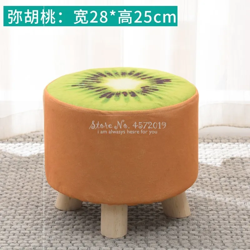 Cloth Stool Fashion Home Adult Living Room Stool Sofa Stool Solid Wood Stool Small Bench Bench Small Block