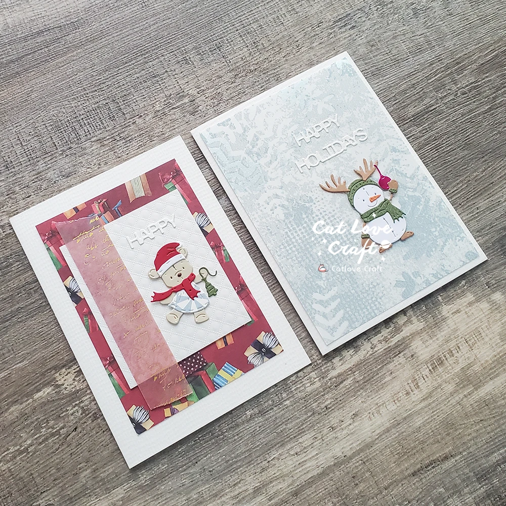 Catlove Niedliche Weihnachtstiere Metall-Stanzformen Scrapbooking-Schablone Stanzwerkzeug für Kartenherstellung DIY-Handwerk Prägung Neue Stanzformen – Detail 33