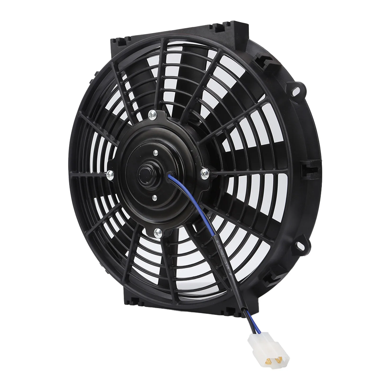 Ventola di raffreddamento elettrica sottile da 10 pollici Radiatore 24V 80W 2100RPM 10 pale dritte per radiatore push pull per auto Ventola di raffreddamento da 10 pollici