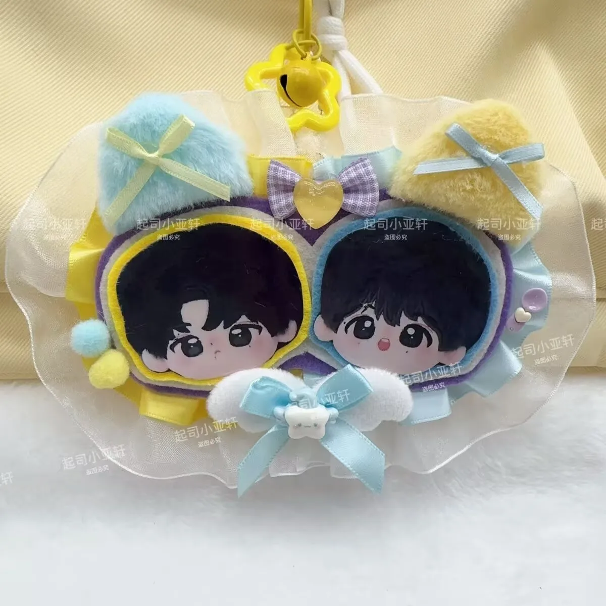 "عكسي الحب Tian Xuning Ziyu، Xu Ni Yu Sheng، CP قماش غير منسوج، سلسلة مفاتيح دمية رأس قلادة المنتج النهائي