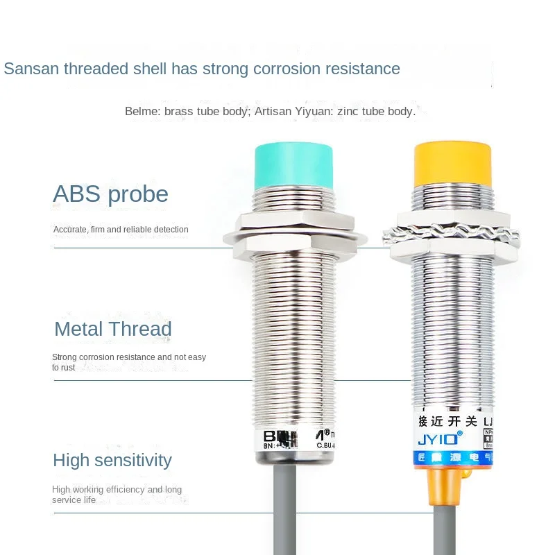 LJ18A3-8-Z/Bx 18mm Proximity Switch 24V Dc Three-Wire Npn Normally Open Sensor