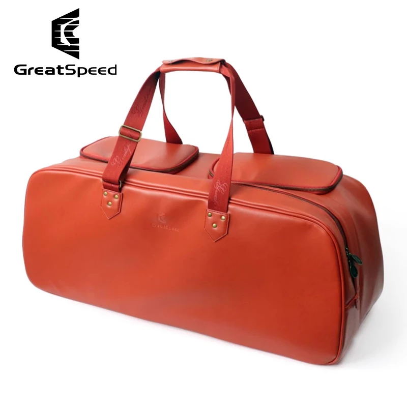 

Unisex Portable Tennis Racket Bag Brick-red PU Squash Badminton Tennis Bag RH4 Tenis Racquets Handbag Men Women Tennis Court Bag