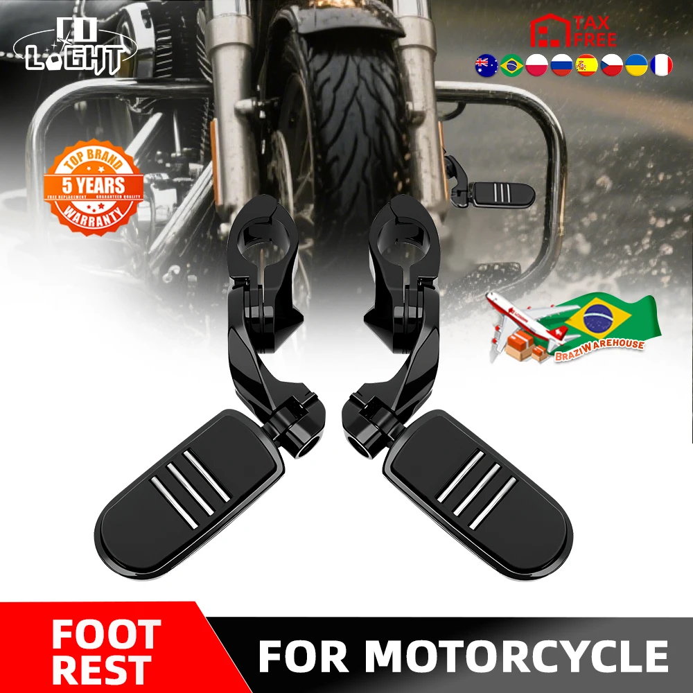 

1 1/4" 32mm Motorcycle Foot Rest Highway Engine Guard Foot Pegs Mount Footrest For Harley Touring Honda Kawasaki Suzuki Yamaha
