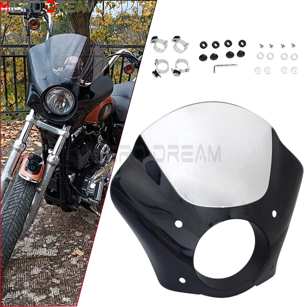 

Headlight Fairing For Harley Iron XL883N Seventy Two XL1200V Sportster XL 833 1200 Motorcycle Gauntlet Headlamp Windshield Cover
